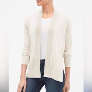2 for $20 sale: Gap cream colored open lightweight slub cardigan cotton blend -
